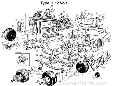 Part Location Diagram of 0801-0256 Power Wheels Hinge Screw